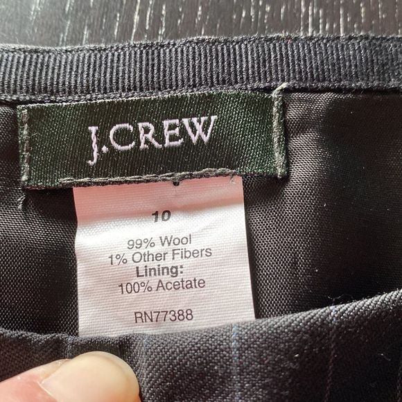 J. Crew Pinstripe Wool Skirt, Size 10 (g10) - Picture 9 of 9